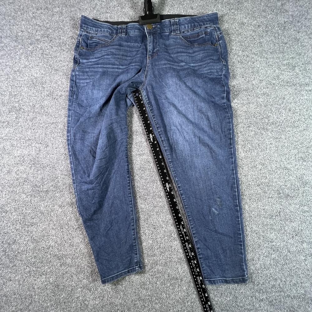 Democracy Ab Technology Skinny Jeans Womens 18W Blue Faded Stretch WNBB1873L8 - Picture 5 of 16